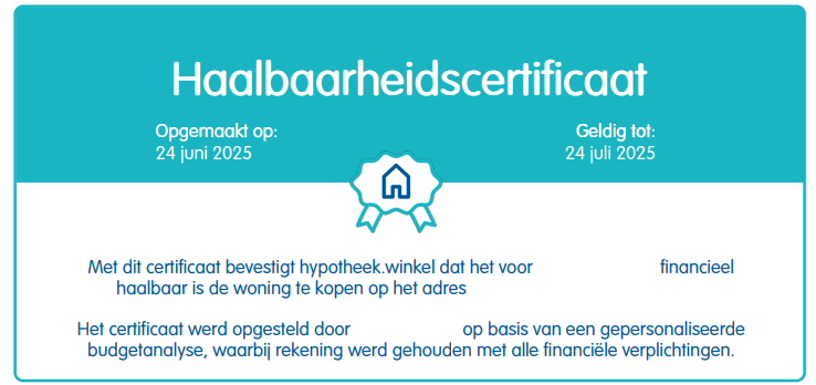 Haalaarheidscertificaat